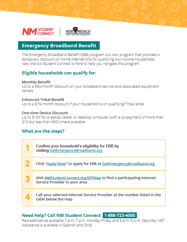 Emergency Broadband Benefit Program Flyer
